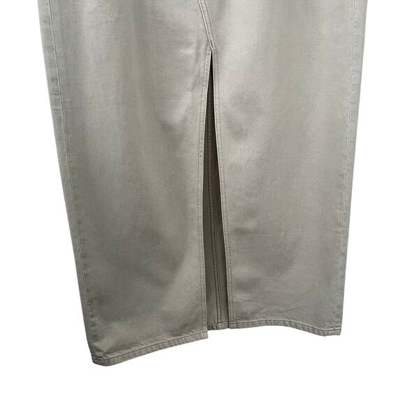 Abercrombie & Fitch High-Rise Denim Midi Skirt Ecru/Khaki Size 30 (US 10) - Picture 5 of 7